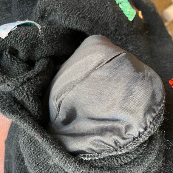 Vintage 1980s Geometric Shape Sequin Silk Angora Mini Sweater Dress - Picture 16 of 16